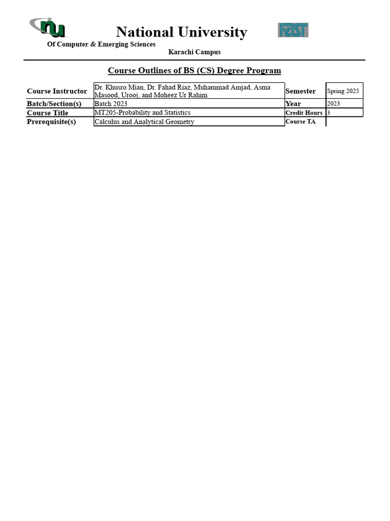 Outline (Tentative) Updated | PDF | Regression Analysis | Variance