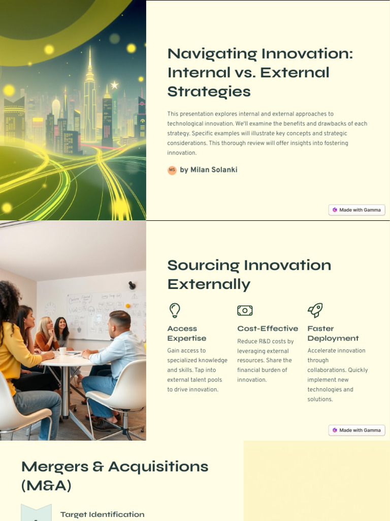 Internal vs. External Innovation Strategies | PDF | Mergers And ...