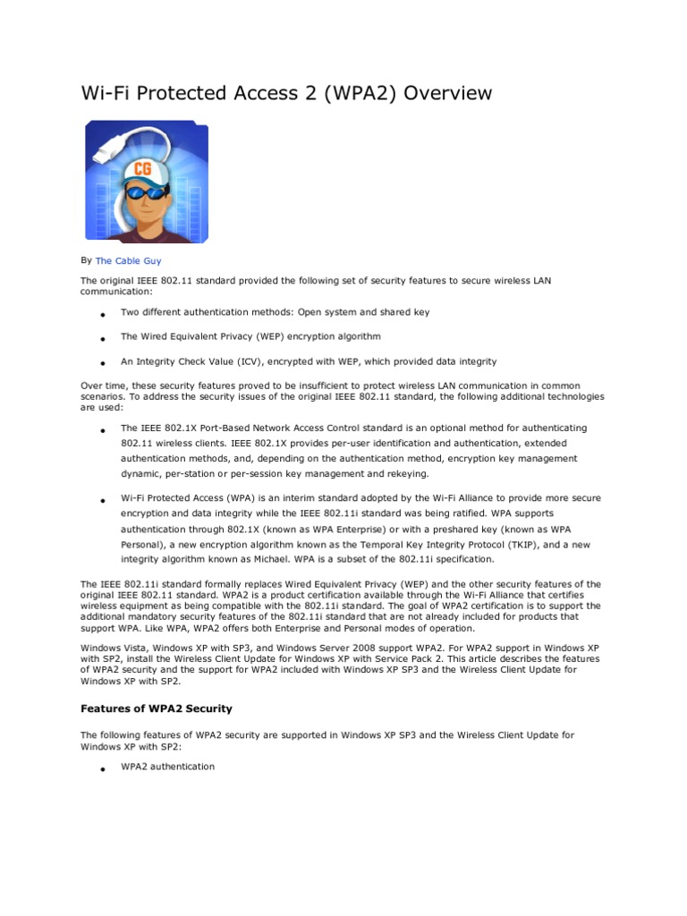 Windows xp wpa2 fix