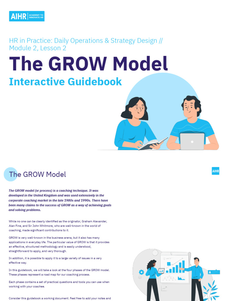 GROW Model Coaching Guidebook | PDF | Goal | Behavior Modification
