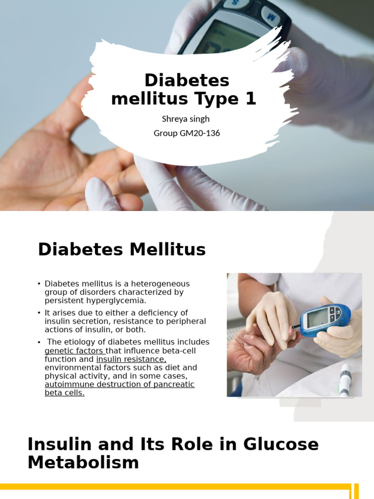Diabetes Mellitus Type 1 | PDF | Insulin | Glycated Hemoglobin