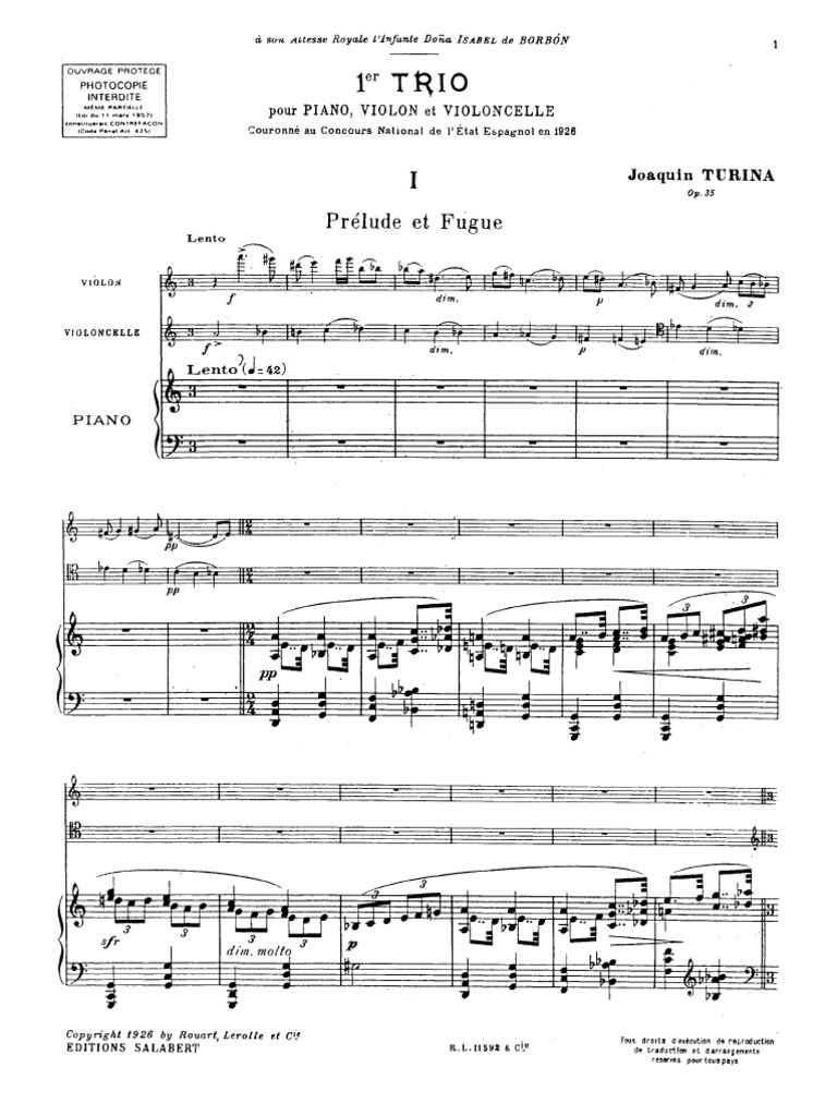 Turina Piano Trio 1 | PDF