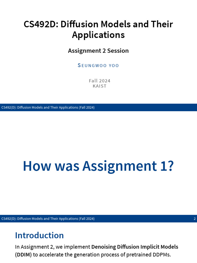 Kaist cs492d Fall 2024 Assignment 2 | PDF | Machine Learning | Computer ...