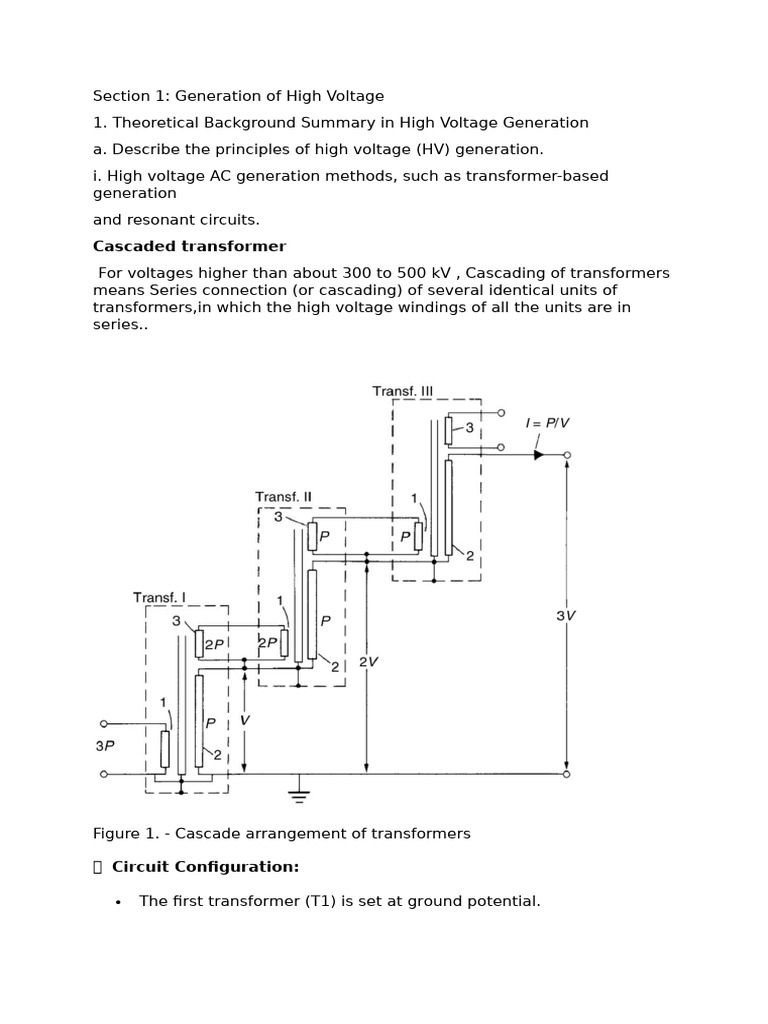 High Voltage Generation Methods Explained | PDF | Transformer | Voltage