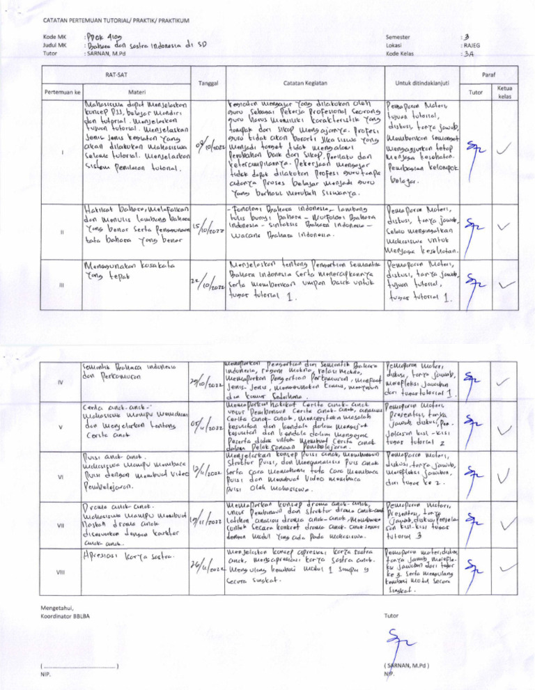 Catatan Pertemuan Tutorial 3 A Pdf