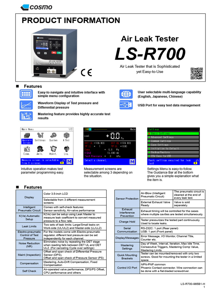 LS R700 English Catalog H | PDF | Pressure Measurement | Pascal (Unit)
