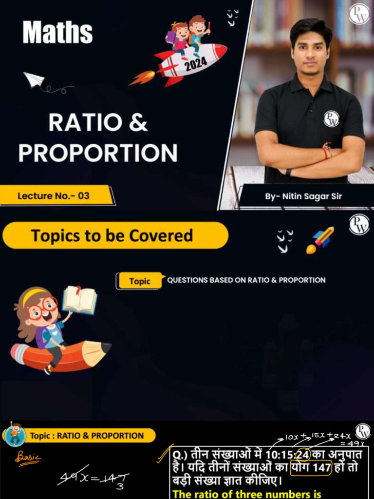 Ratio & Proportion - Class Notes | PDF