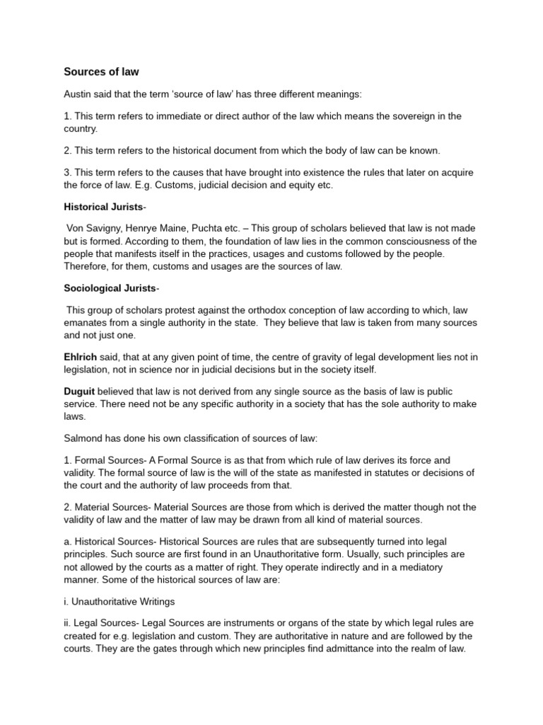 Sources of law(4) | PDF | Precedent | Sources Of Law