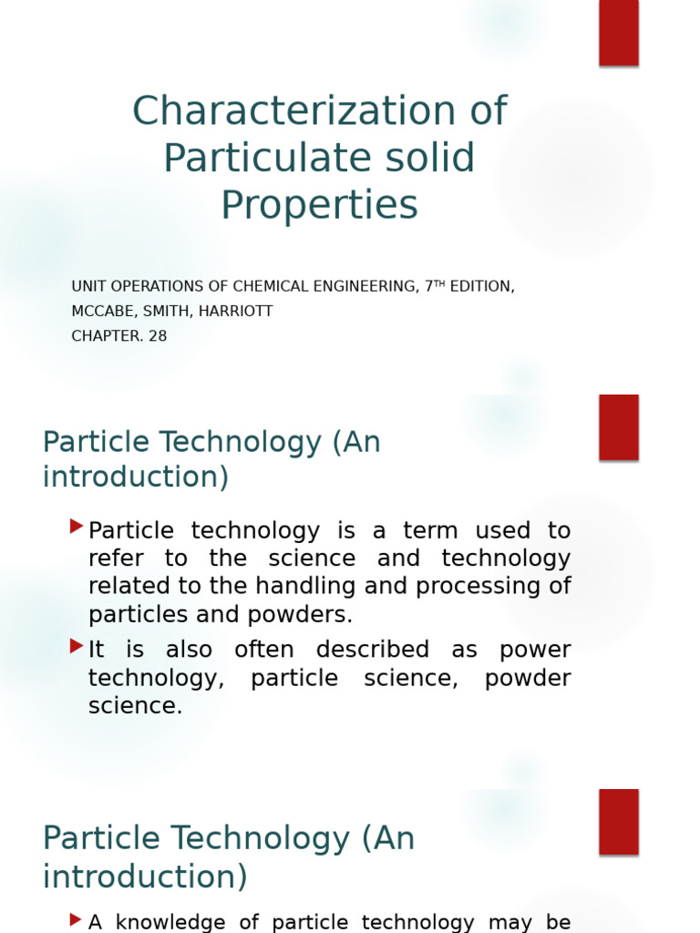 Characterizing Particulate Solid Properties | PDF | Sphere | Density