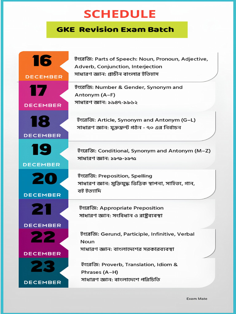 GKE Revision Batch Routine | PDF