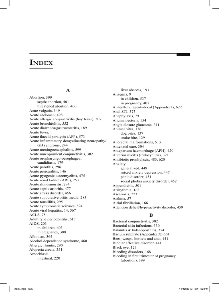 Index.indd | PDF | Birth Control | Sepsis