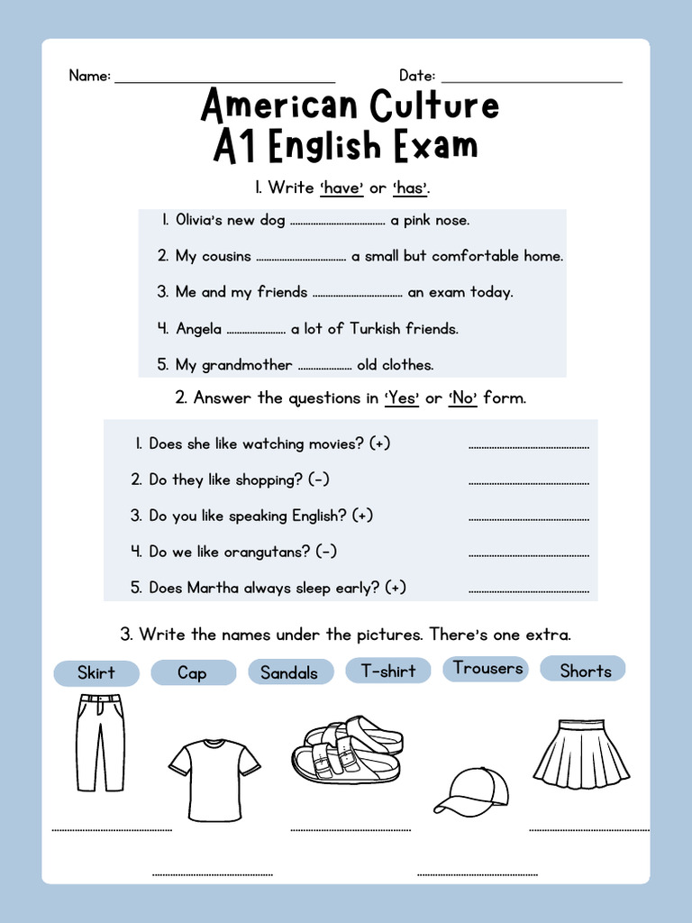 American Culture Exams | PDF