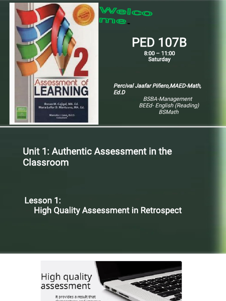 High-Quality Classroom Assessment Guide | PDF | Sampling (Statistics ...