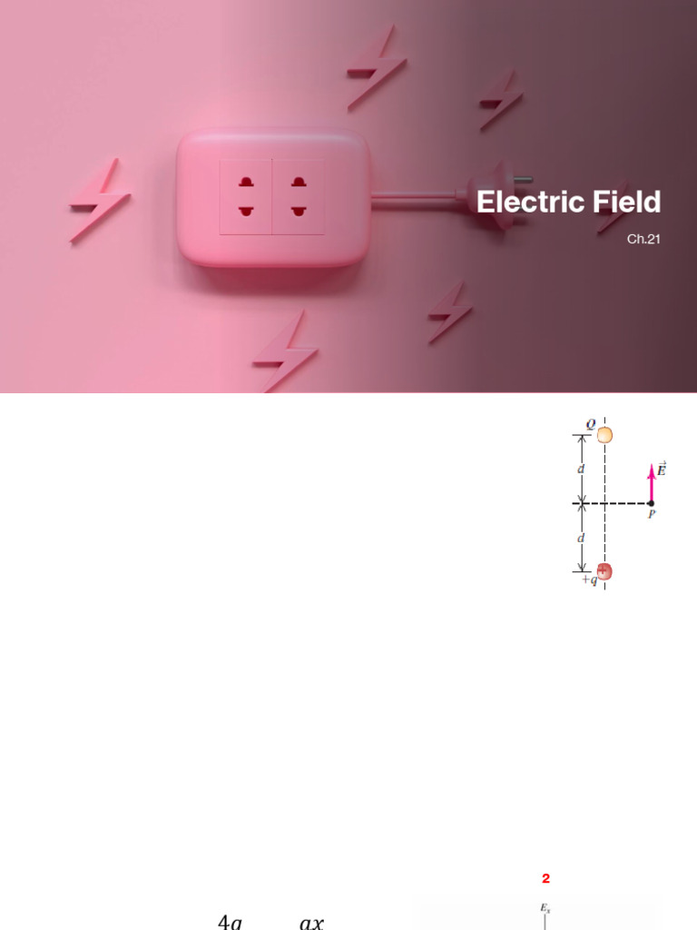 Electric Field Calculations And Electric Dipoles Pdf Electric Field