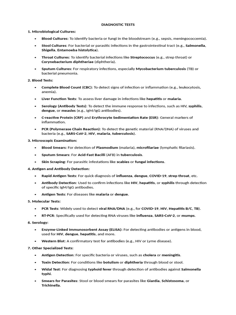 D Test | PDF | Infection | Serology