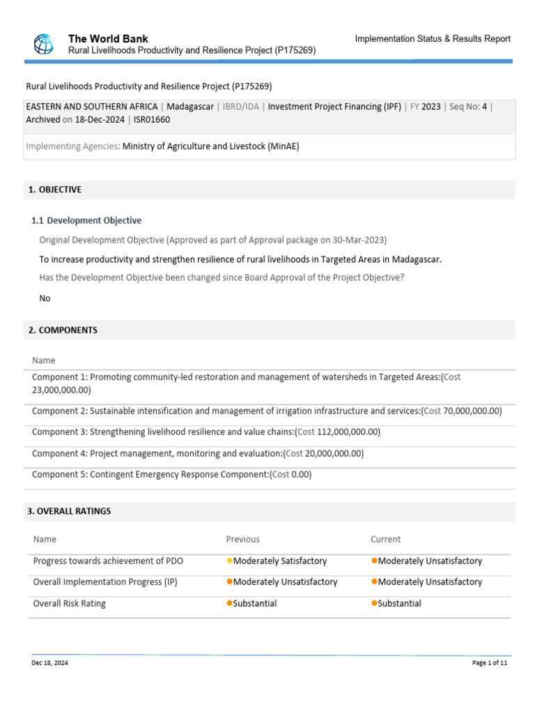 The World Bank: Seq No: On | PDF | Agriculture | Natural Environment
