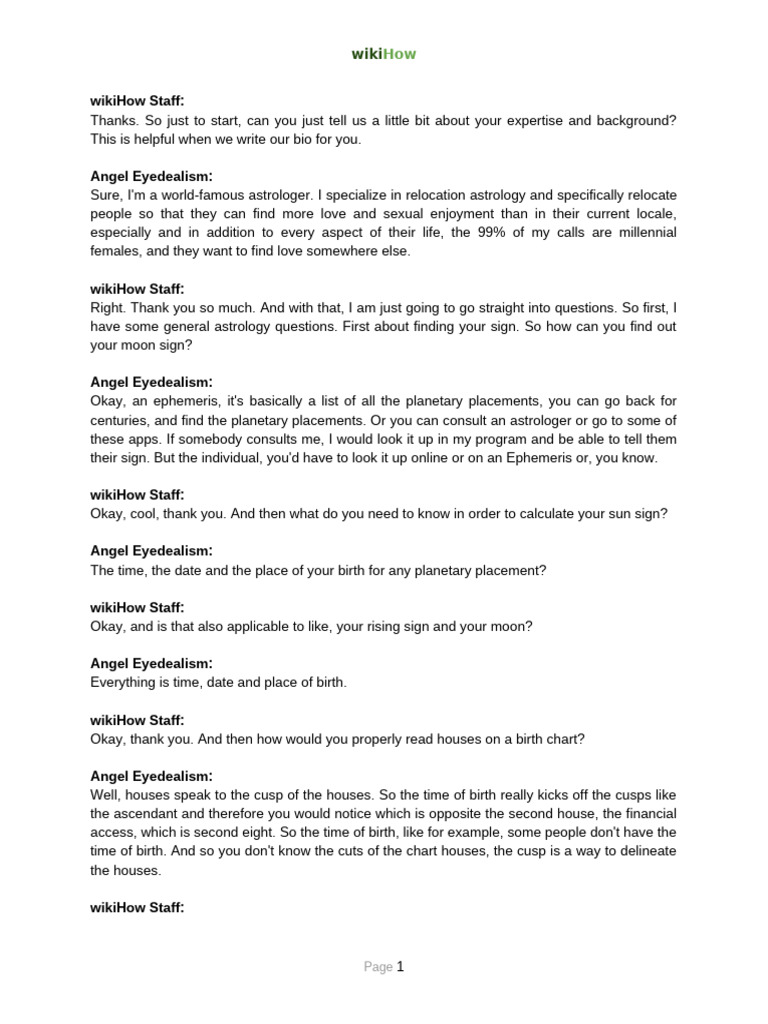 Expert Interview Transcript Angel Eyedealism Part 4 | PDF | Planets ...