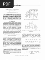 Design Procedure For Fully Differential Folded Cascode OTA