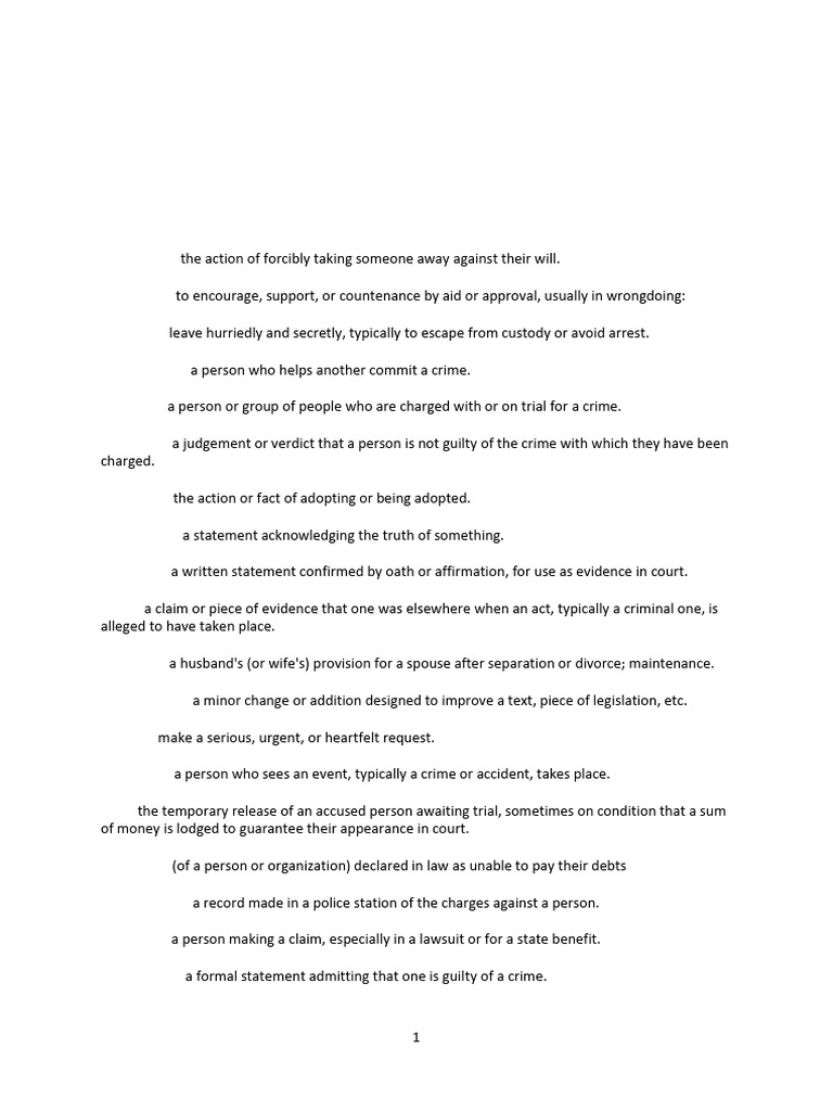 Legal Terms and Foreign Words Explained | PDF | Arrest | Defamation