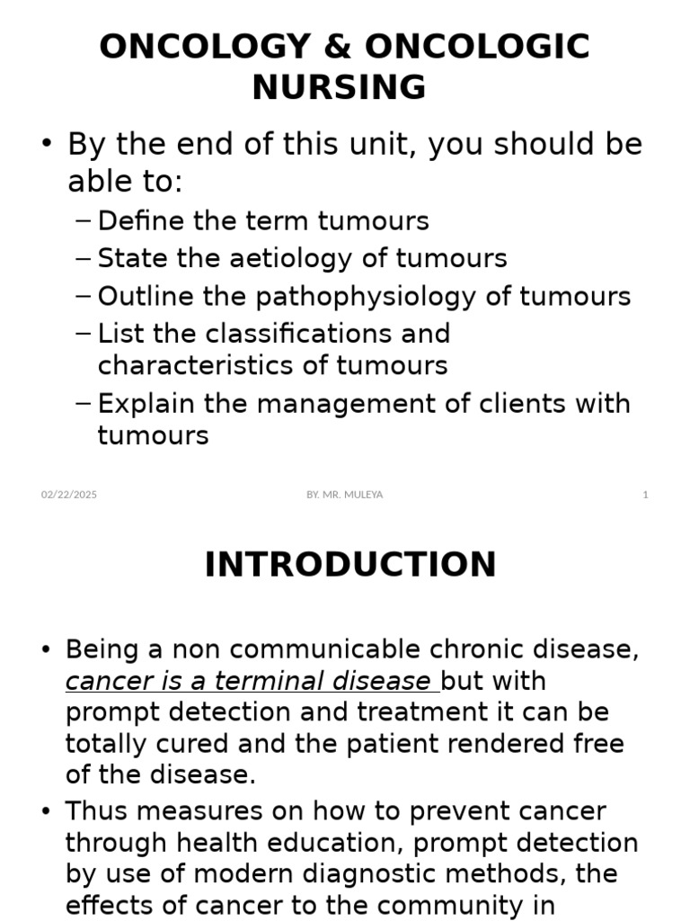 Understanding Tumors and Oncology Nursing | PDF | Radiation Therapy ...