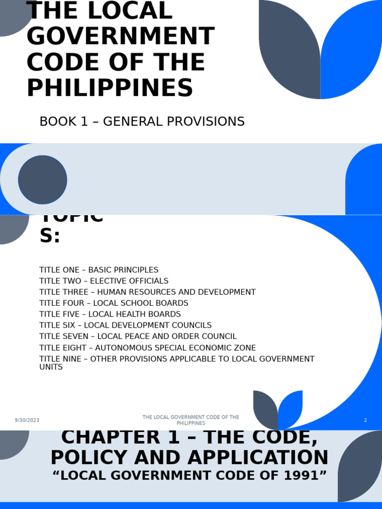 Thelocalgovernmentcodeofthephilippines 231013225605 F076e578 | PDF ...