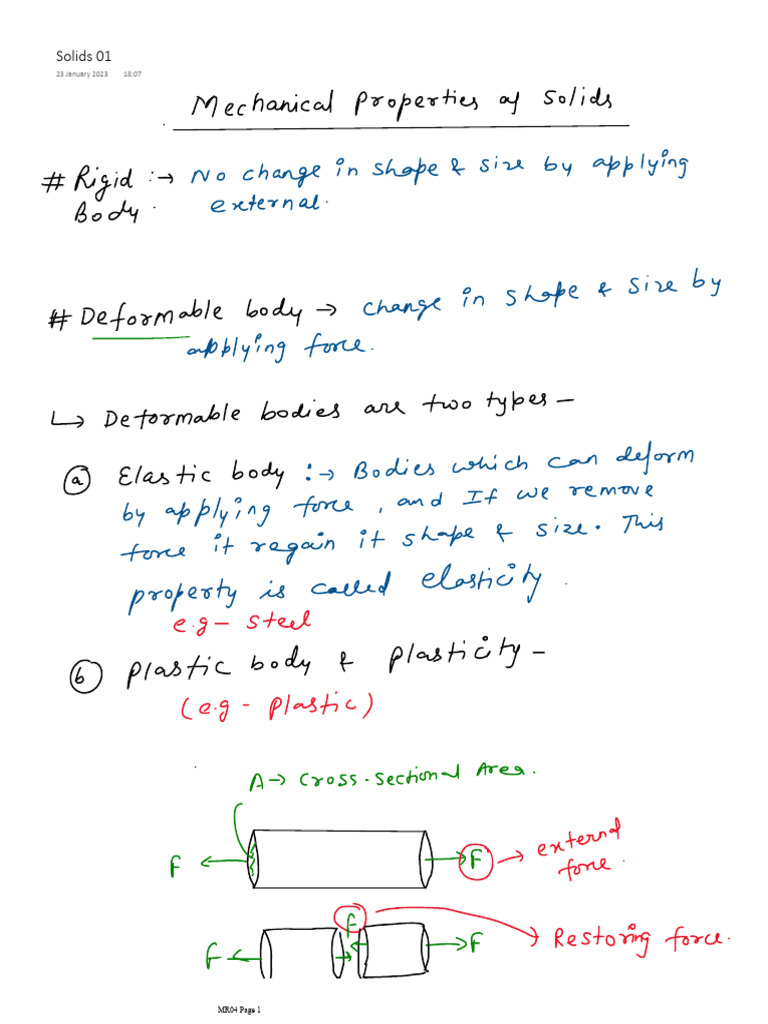 Overview of Solids 01 and 02 | PDF