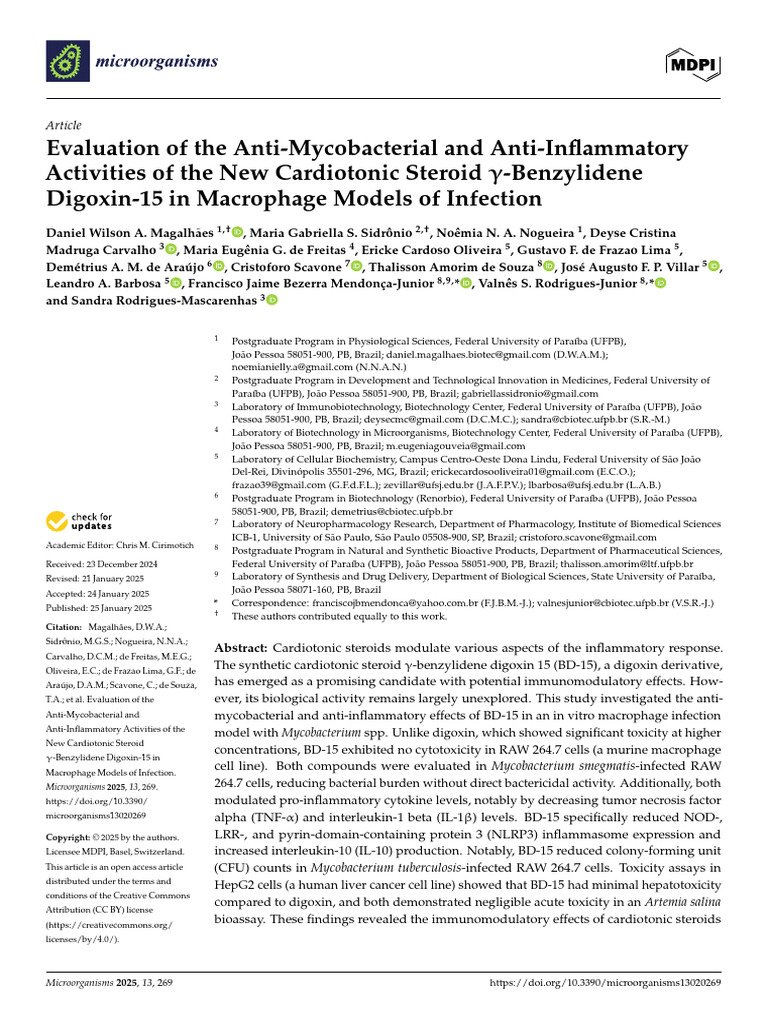 Microorganisms 13 00269 | PDF | Antimicrobial Resistance | Tuberculosis