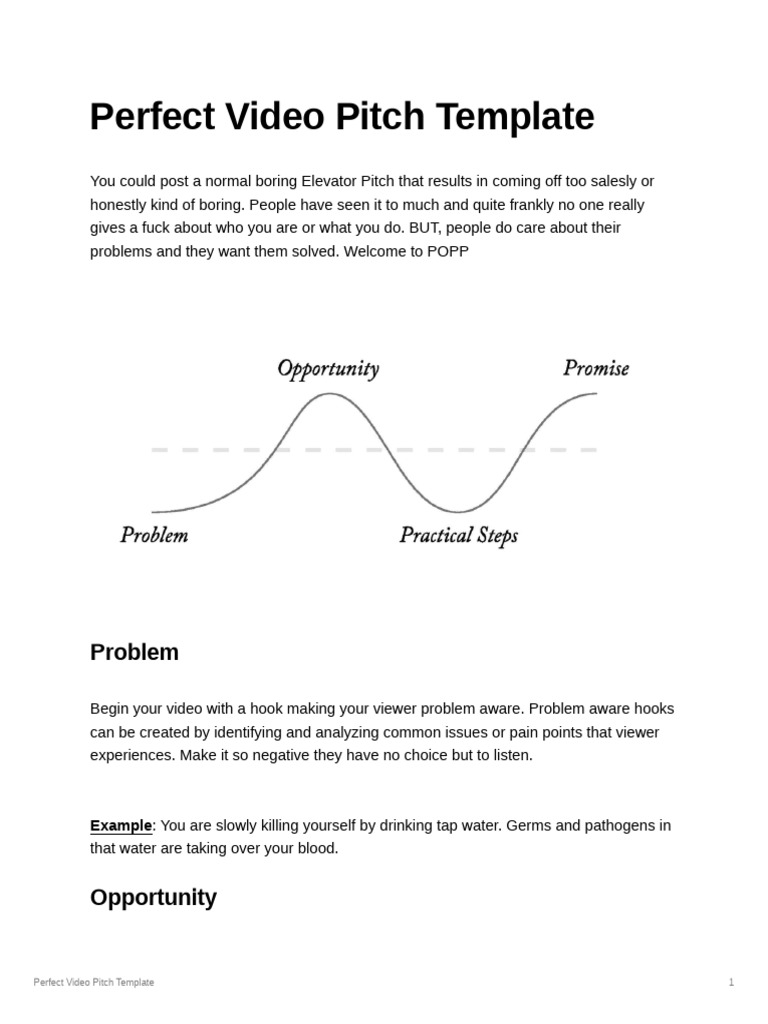 Engaging Video Pitch Blueprint | PDF