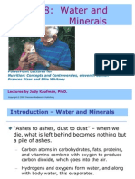Lecture Water and Minerals