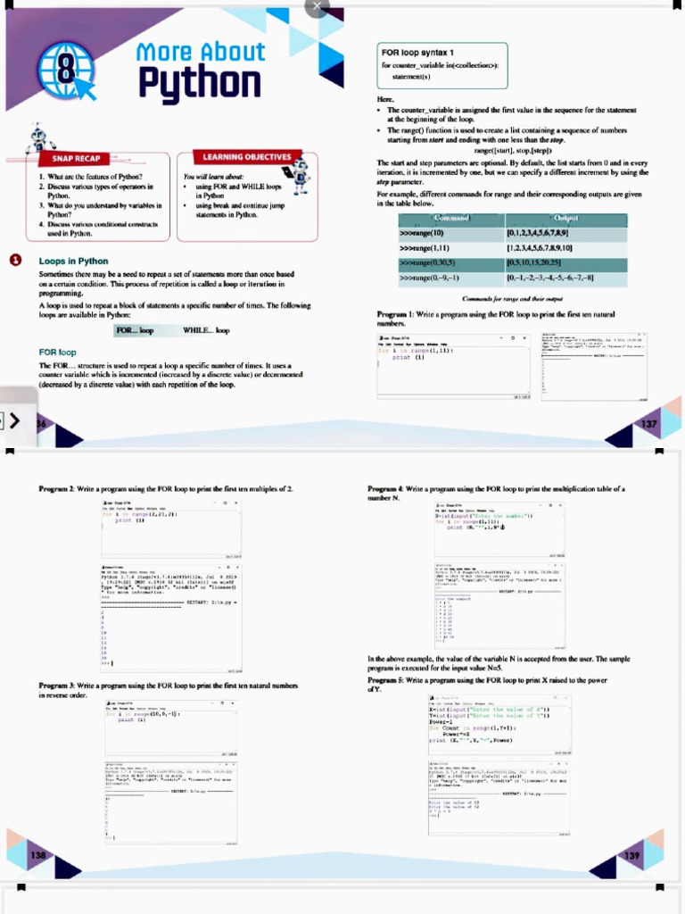 Python TB Chapter-8 Grade-8 2025 | PDF