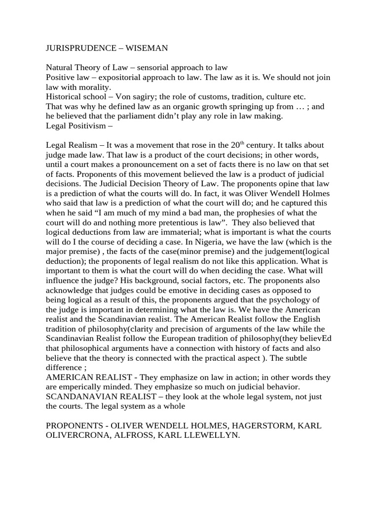 Overview of Jurisprudence Theories | PDF | Jurisprudence | Natural Law