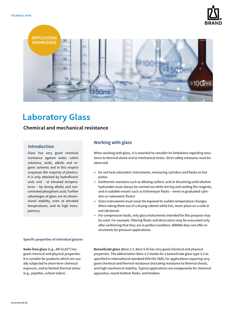 Application Note Laborglas en | PDF | Glasses | Boron