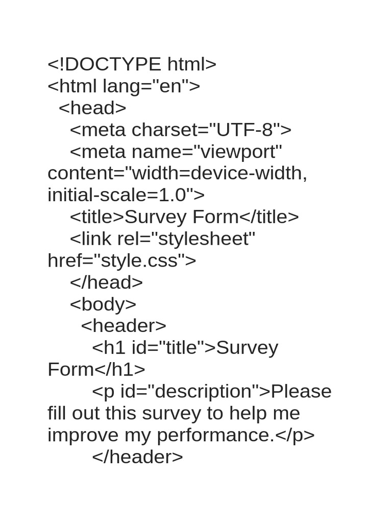 User Feedback Survey Form | PDF | Graphical User Interfaces | Publishing