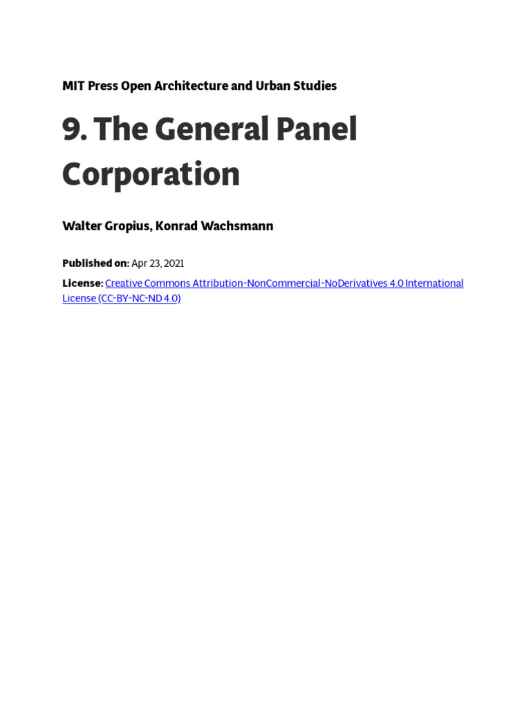 General Panel Corporation's Prefab Housing | PDF