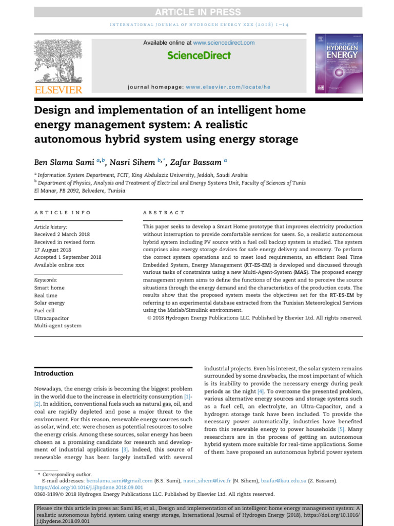 Intelligent Home Energy Management System | PDF | Photovoltaics ...