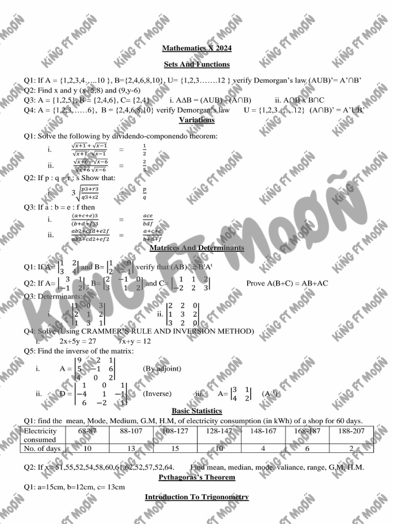 Maths-Ll (SCIENCE GROUP) Mid Night Target Paper 2024 | PDF
