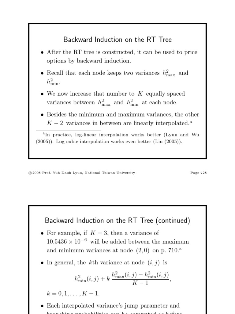 RT Tree Backward Induction for Options | PDF | Yield Curve | Option ...