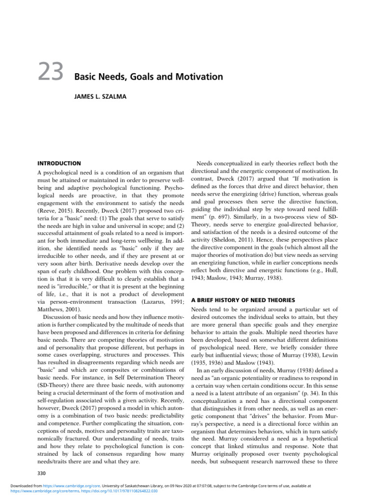 goals and motivation | PDF | Motivation | Motivational