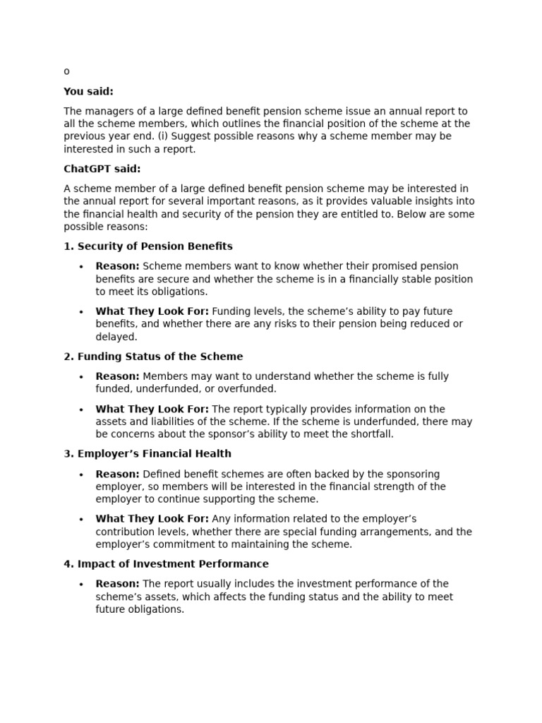 Reasons For Annual Pension Report | PDF | Cost Of Living | Pension