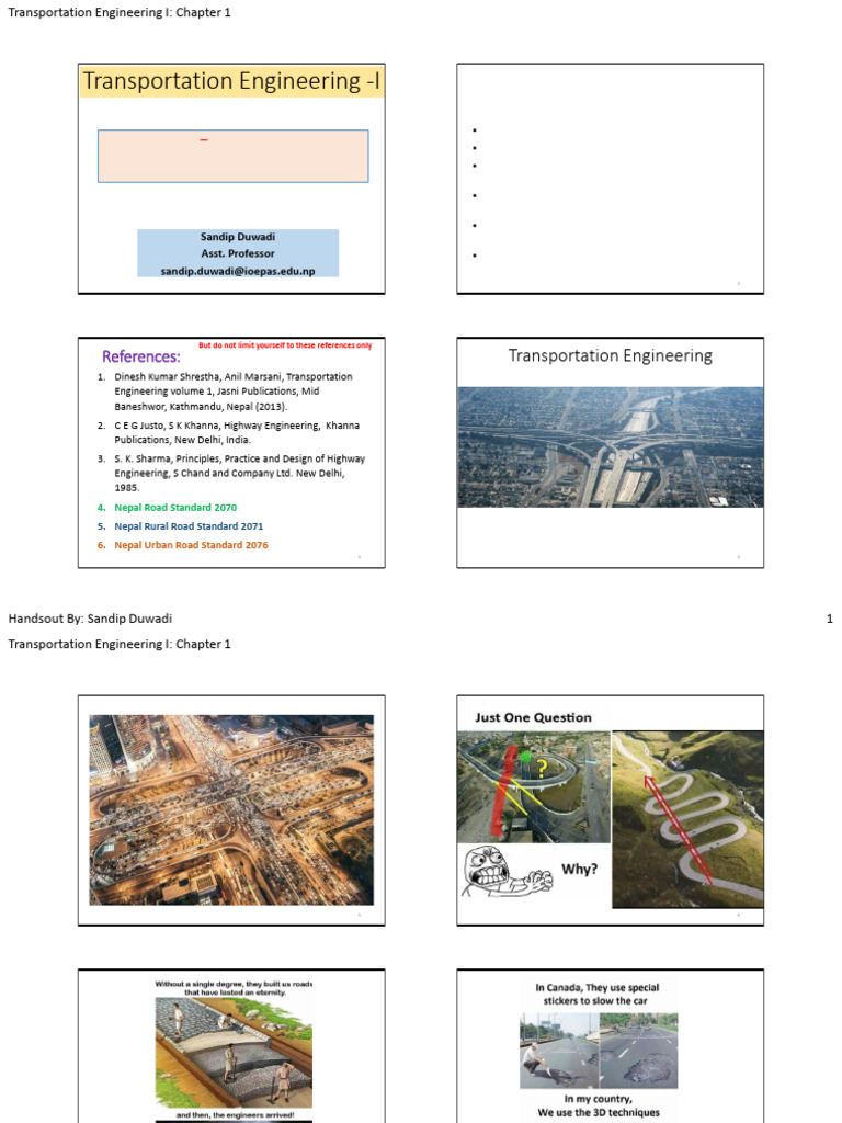 Introduction to Transportation Engineering | PDF | Road Surface | Road