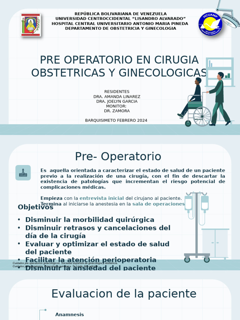 Indicaciones Preoperatorias en Ginecología | PDF | Seccion de cesárea ...