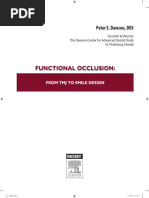 Functional Occlusion:: Peter E. Dawson, DDS | PDF