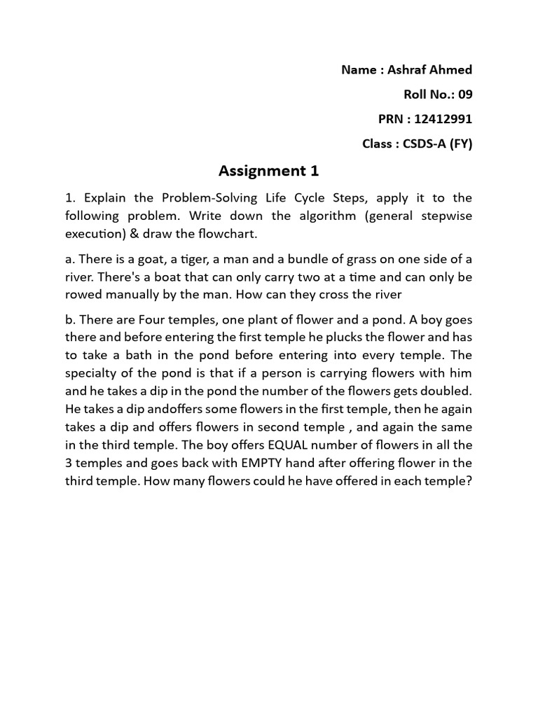 Problem Solving and Programming Assignments | PDF | Mathematics ...