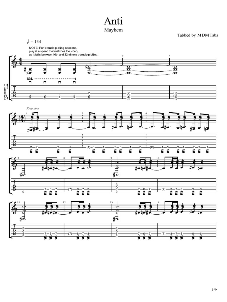 Tablature de 
