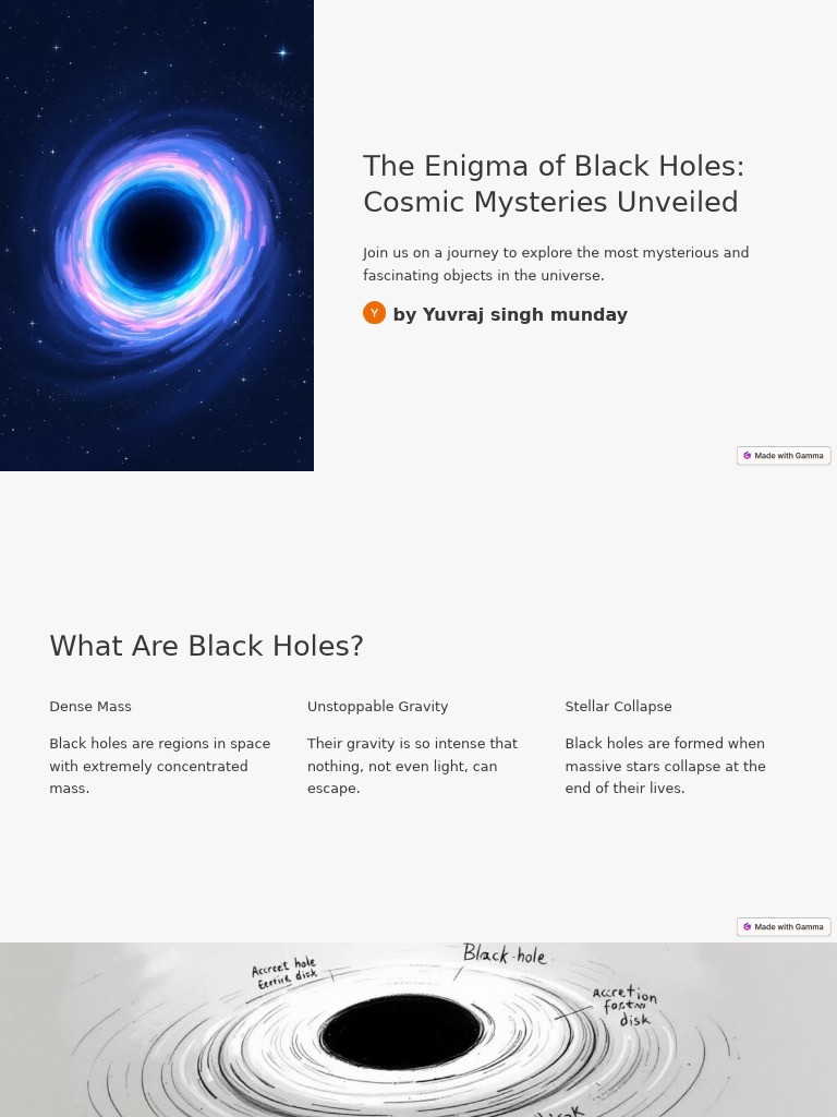 Exploring the Mysteries of Black Holes | PDF | Black Hole | Stars