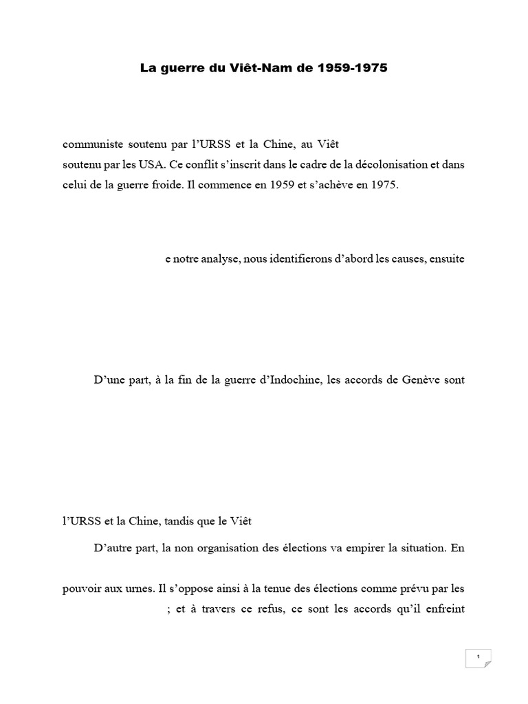 Guerre Du Vietnam 1964 1973: Guerre Du Vietnam Guerre Mondiale - ITZNS