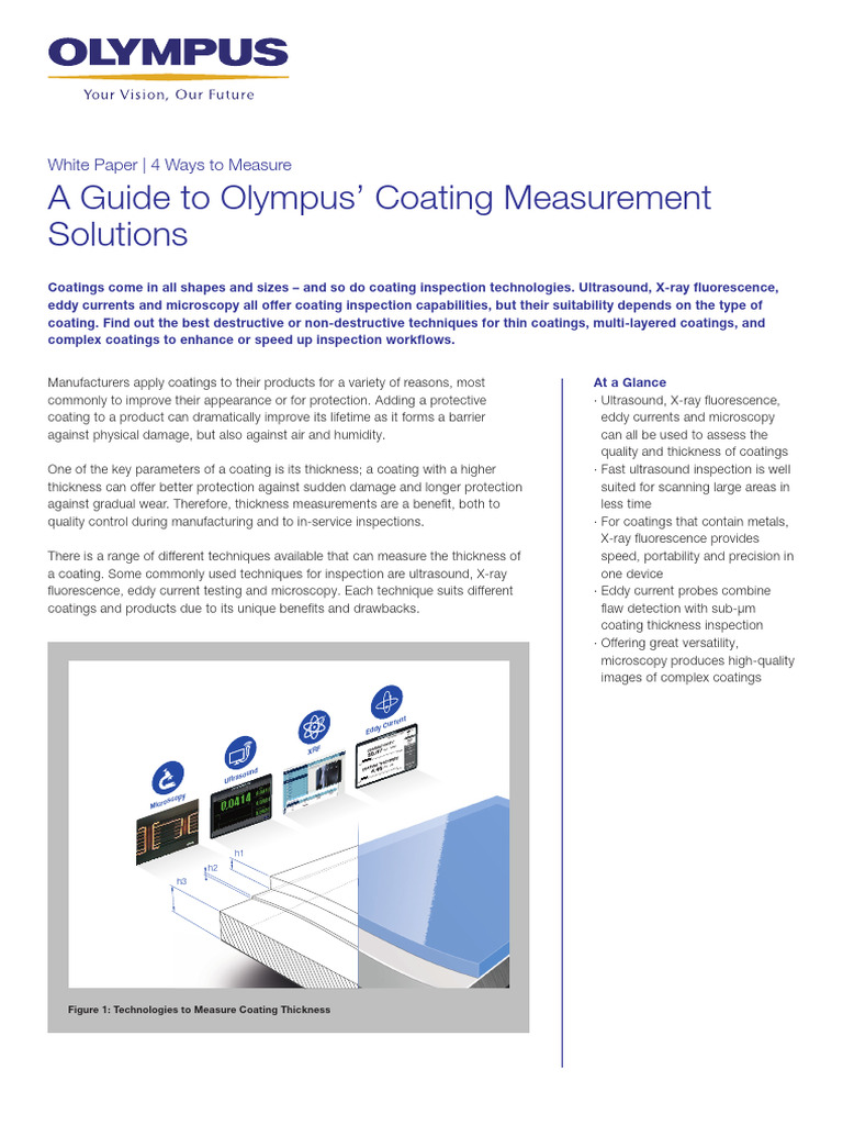 Olympus Coating Thickness Measurement Guide | PDF | Microscopy | Coating