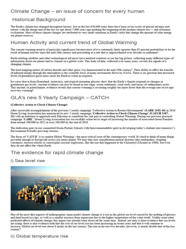 Climate Change: Human Impact and Action | PDF | Climate Change | Climate