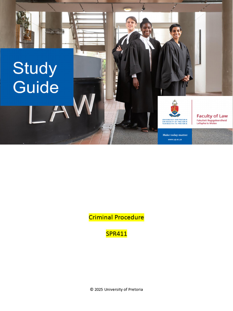 Criminal Procedure Study Guide 2025 | PDF | Criminal Procedure In South ...