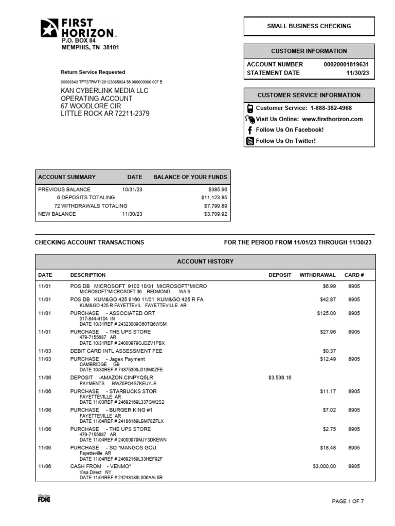 Proof - of - Address EStatement 2023 11 30 80452 | PDF | Corporations ...